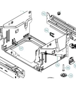 Tiskikoneen ovijousi 700528 sijainti räjäytyskuvassa, osa numero 134