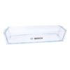 Bosch jääkaapin alin ovihylly, läpinäkyvä muovi