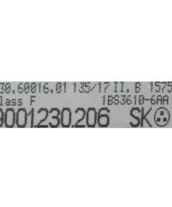 Bosch Siemens astianpesukoneen lämpöpumpun tyyppikilpi ja varaosanumero 12019637