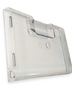 Freezer plastic bin visible from angle