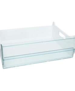 Gorenje Hisense Upo Ylempi Pakastelaatikko 571771, valkoinen yläpakastinlaatikko 571771 irrotettuna pakastimesta.