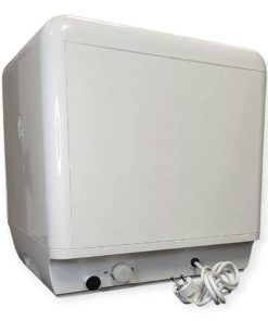 Helkama HAP420C countertop dishwasher rear view with connections