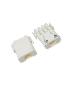 Electrical connector pair closed, plastic body