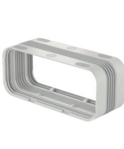 PRIME flow jatkoliitin ilmanvaihtokanavalle, vaaleanharmaa liitososa