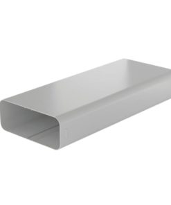 Vaaleanharmaa ilmanvaihtokanava liesituulettimelle, 1 metrin pituus