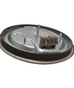 UPO keittolevyn sivukuva, näkyvät liitinterminali ja kiinnikkeet