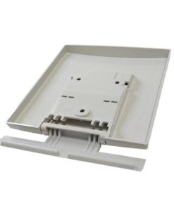 Vallox IV-koneen salpa kokoonpano takapuolelta, ilmanvaihtokoneen luukun salpa